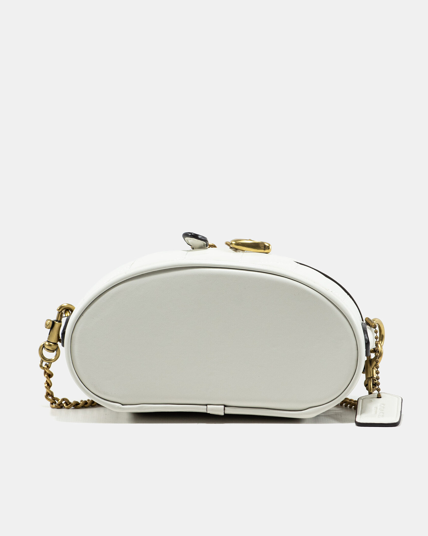 Coach Trail Mini Crossbody Bag in White Quilted Leather - 13