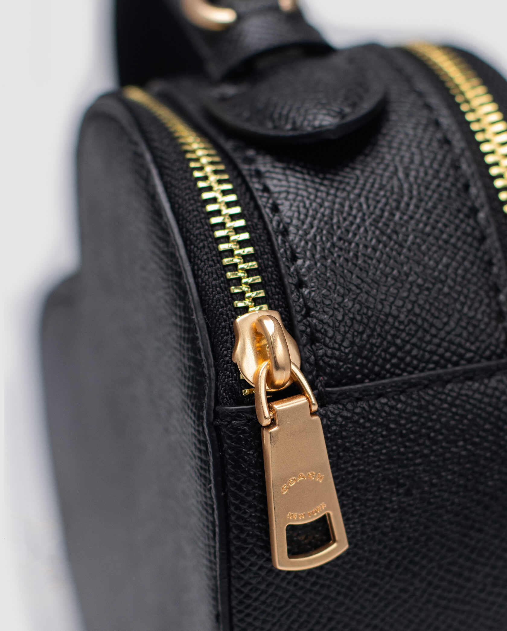 Coach Valentine's Black Crossgrain Leather Heart Crossbody Bag - 5