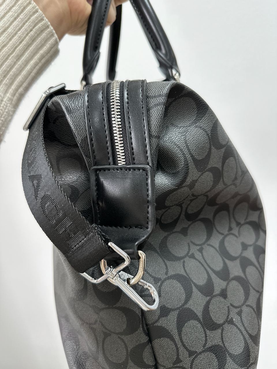 Coach Voyager Duffle Bag In Charcoal - 10