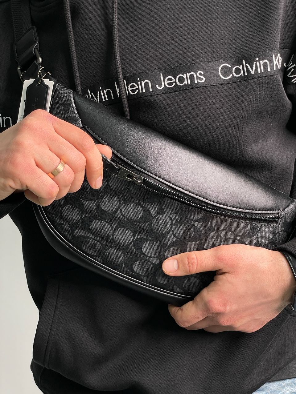 Coach Warren Belt Bag Grey - 9