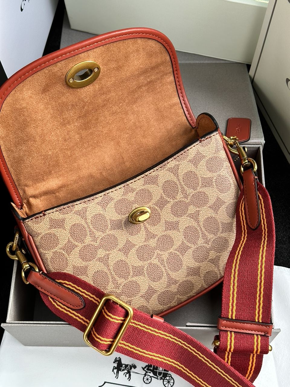 Coach Willow Medium Signature Canvas Saddle Bag - 26