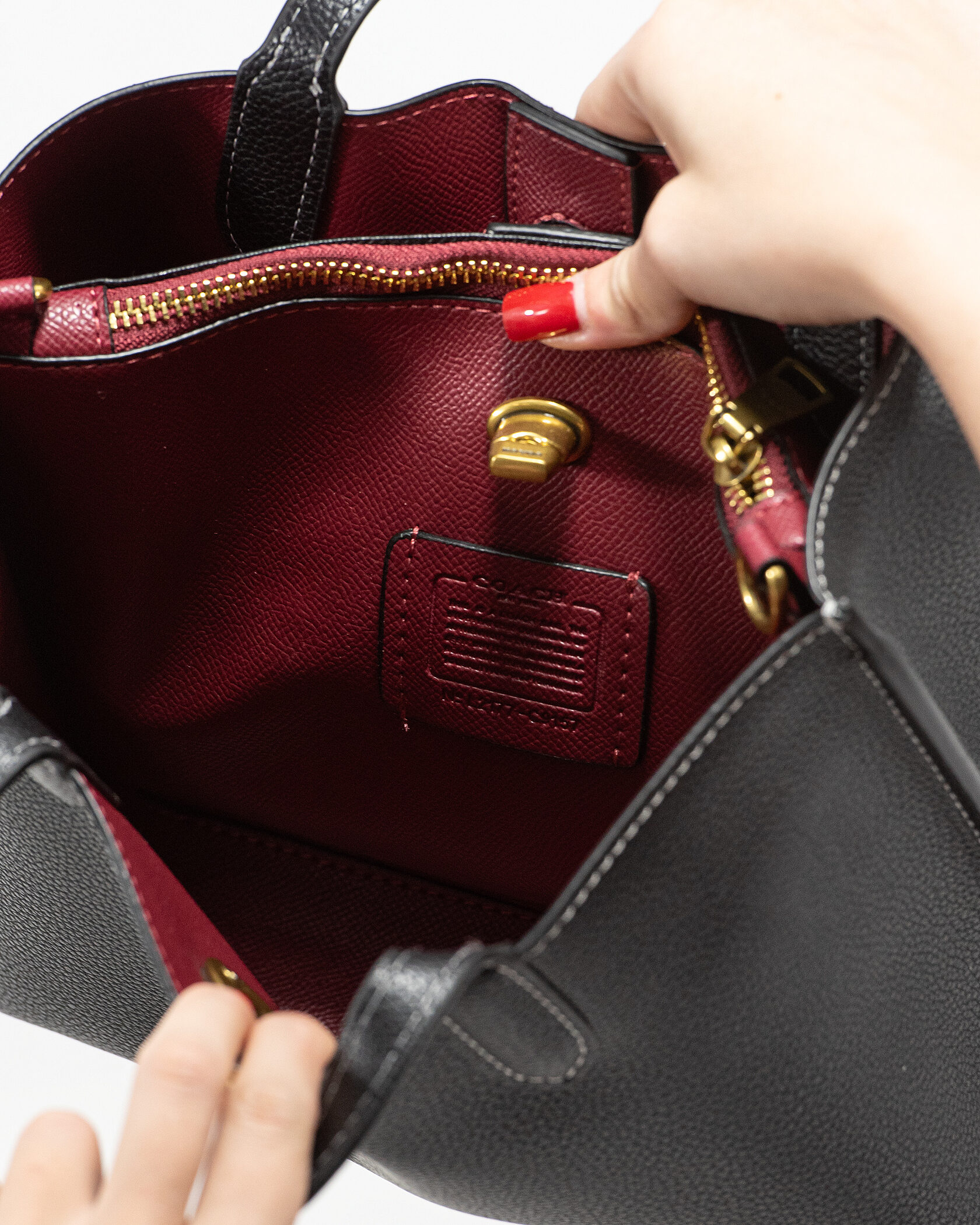 Coach Willow Tote 24 In Black - 11