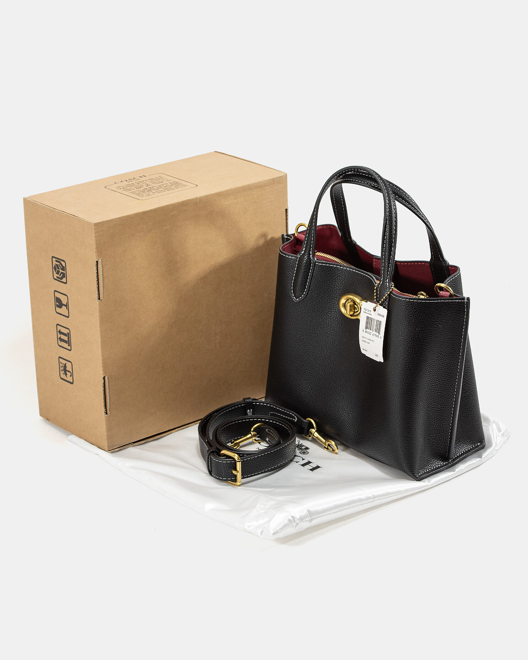 Coach Willow Tote 24 In Black - 2