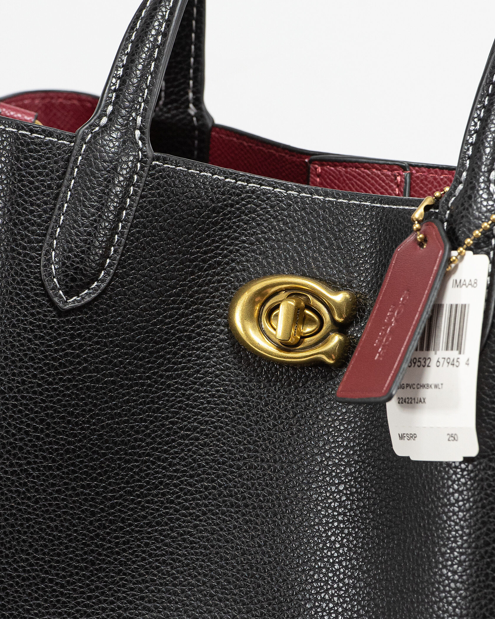 Coach Willow Tote 24 In Black - 6