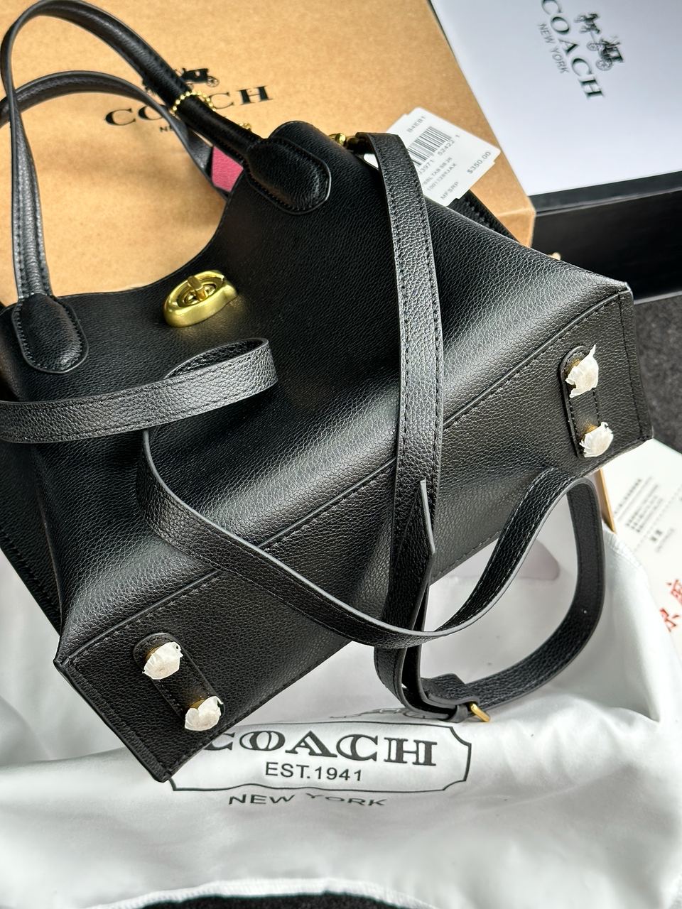 Coach Willow Tote 24 In Black - 14