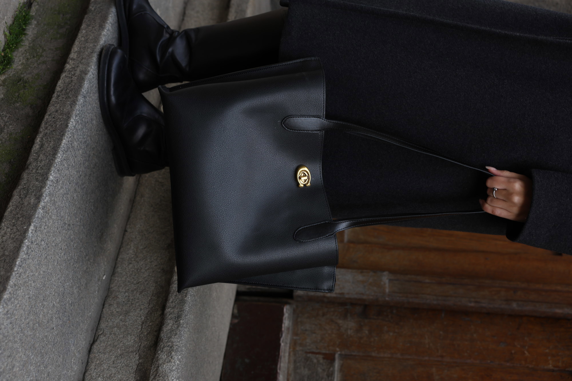 Coach Willow Tote 34 In Black - 7