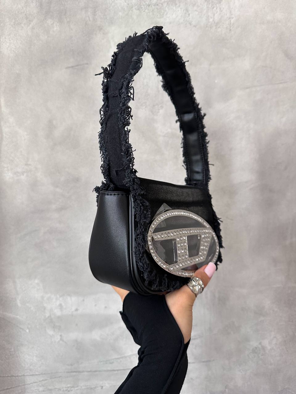 Diesel 1DR Iconic Shoulder Bag Black/White - 2