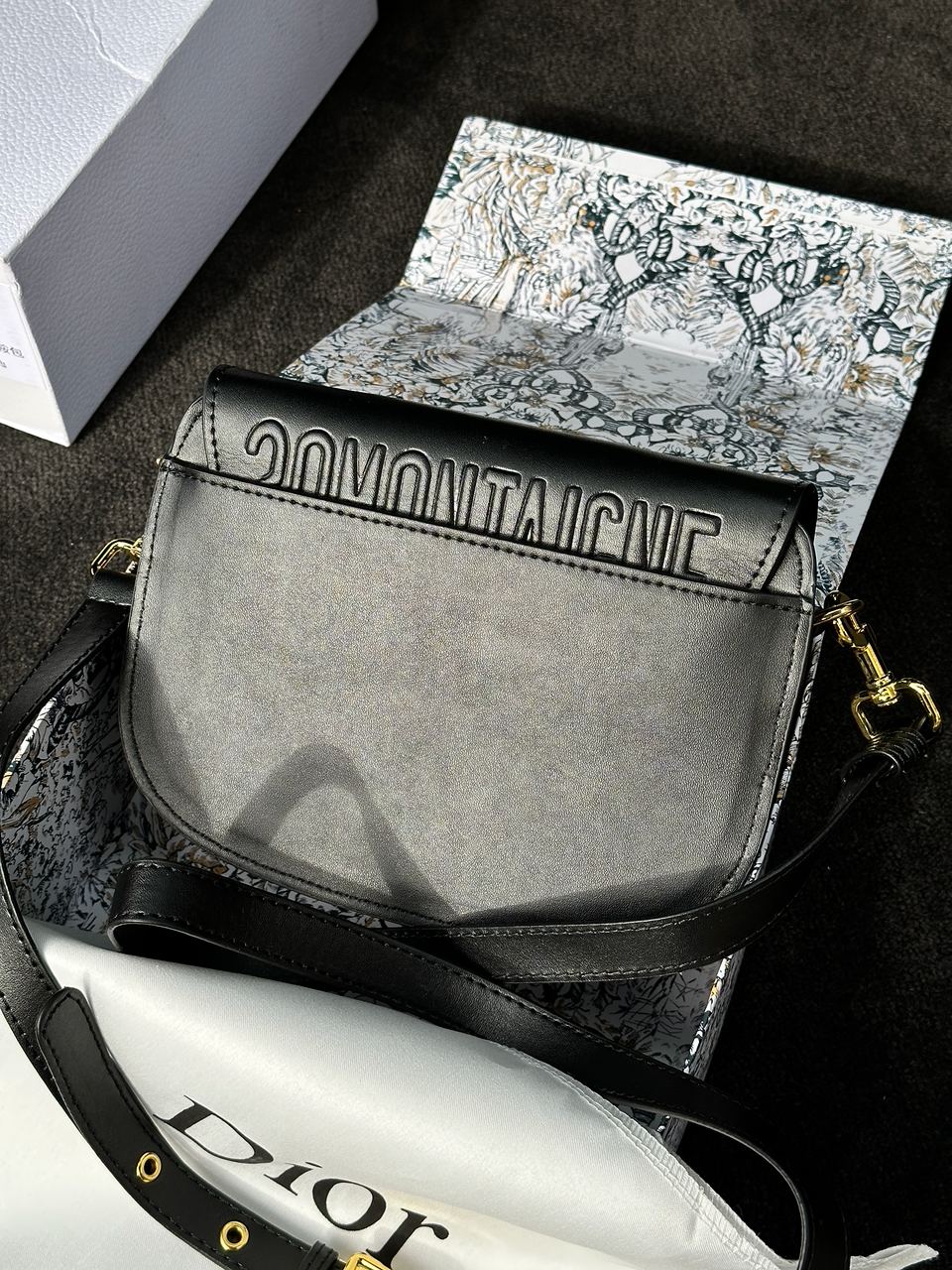 Dior Bobby Bag Black Smooth Skin - 12