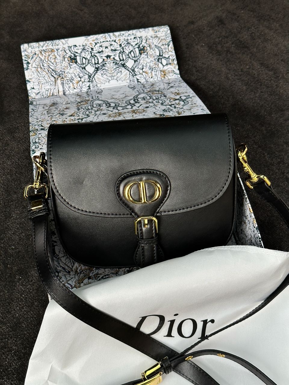 Dior Bobby Bag Black Smooth Skin - 2