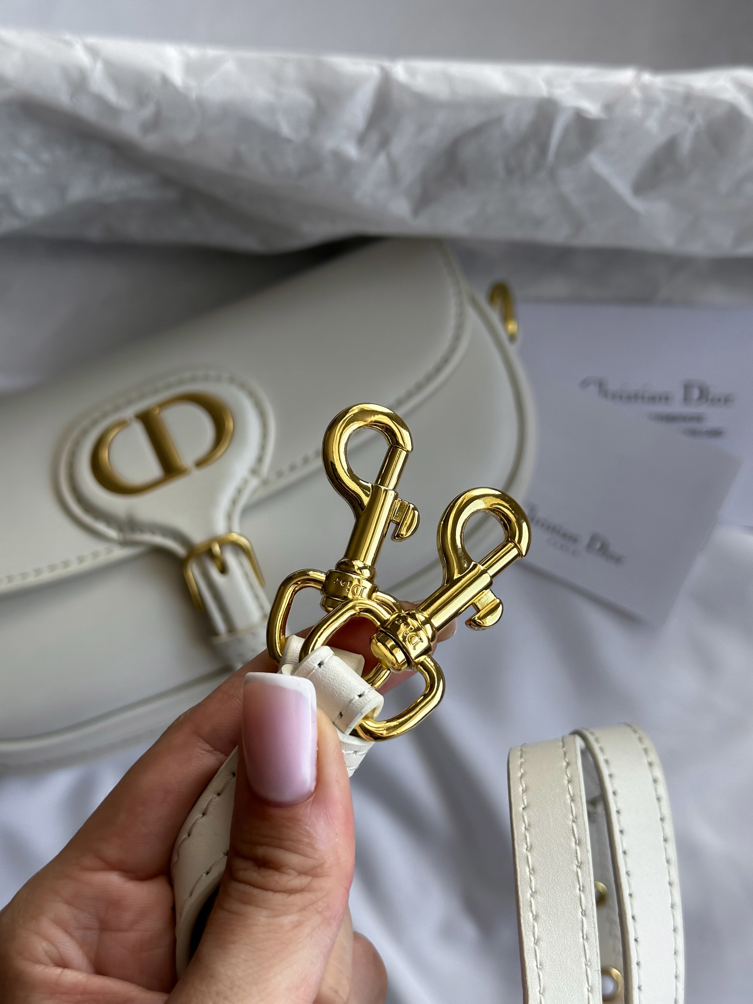 Dior Bobby East-West Bag Box Calfskin White [бренд коробка] - 3