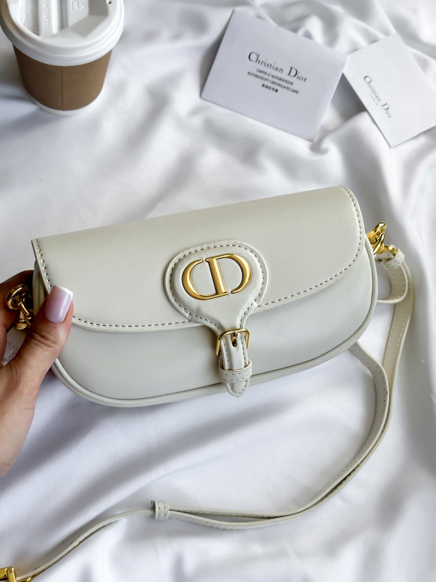 Dior Bobby East-West Bag Box Calfskin White [бренд коробка] - 6