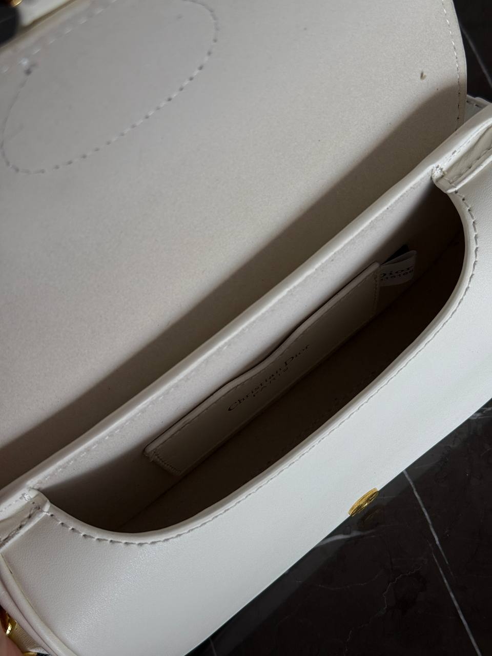 Dior Bobby East-West Mini Bag in White Calfskin - 17