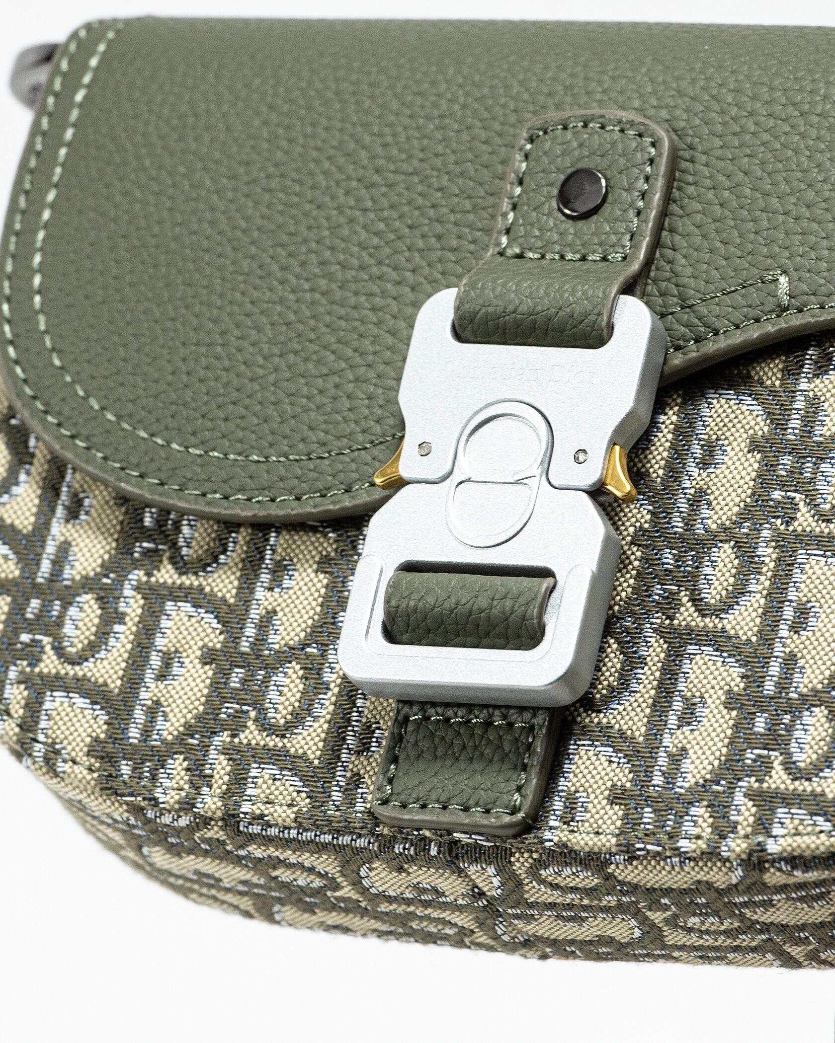 Dior Bobby Small Bag in Olive Green Oblique Jacquard - 7