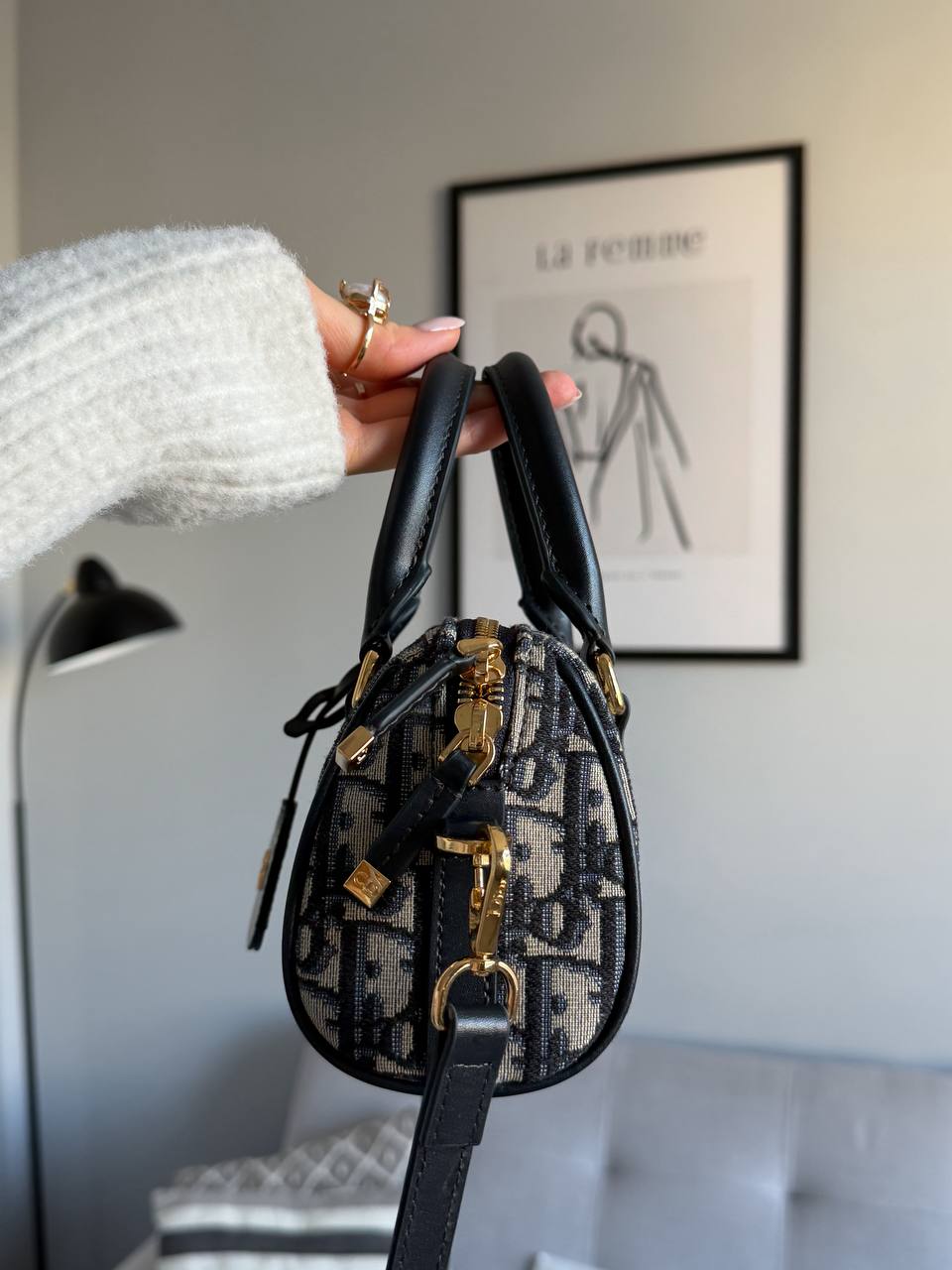 Dior Groove 20-Tas Blauwe Dior Oblique-Jacquard Vrouw - 11