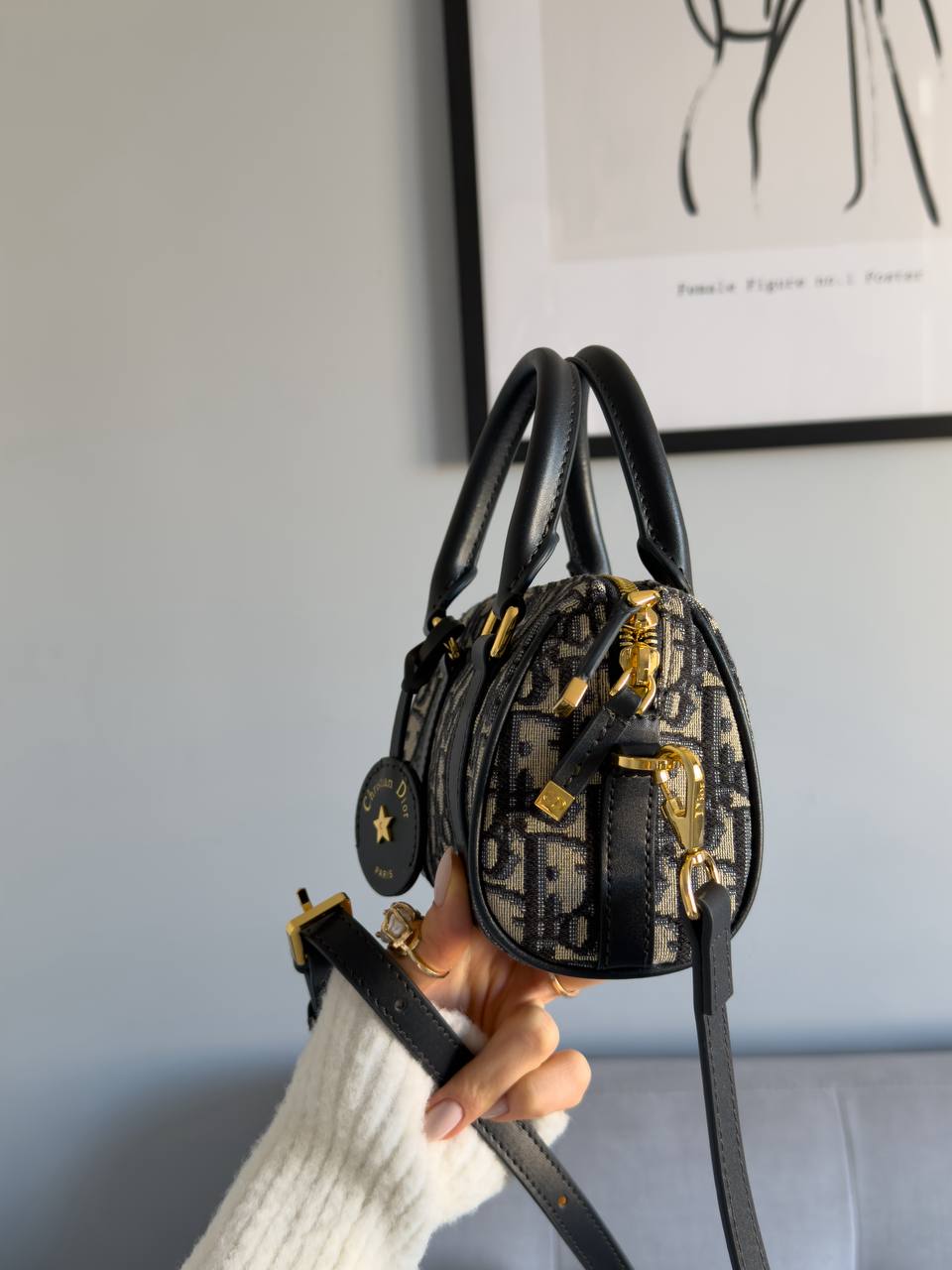 Dior Groove 20-Tas Blauwe Dior Oblique-Jacquard Vrouw - 12