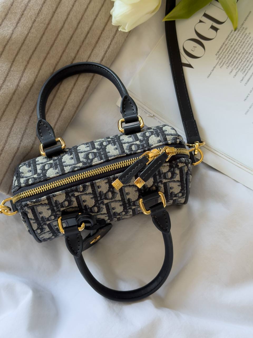 Dior Groove 20-Tas Blauwe Dior Oblique-Jacquard Vrouw - 13