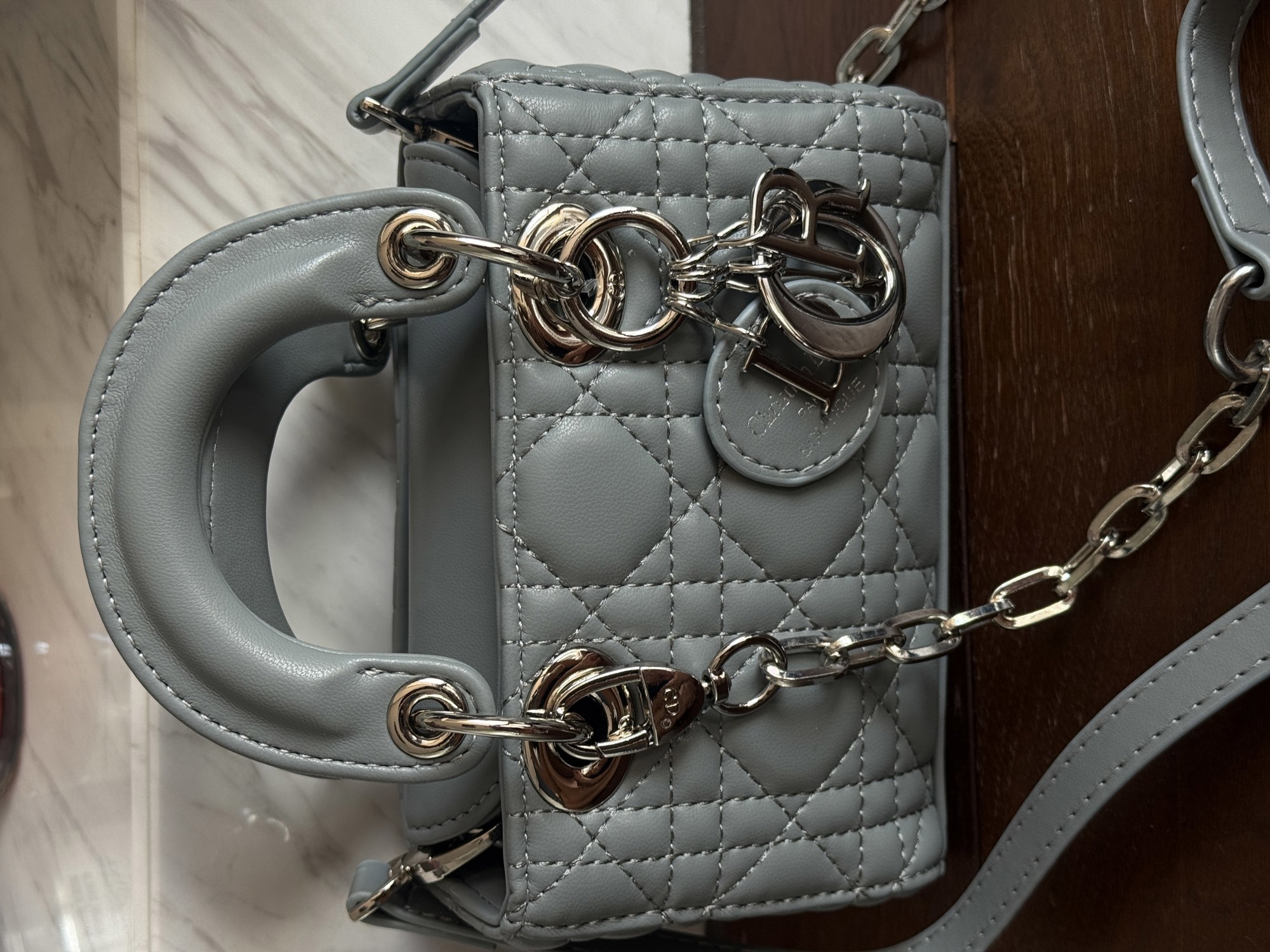 Dior Lady D-Joy Micro Bag Grey [оригінальна коробка] - 14