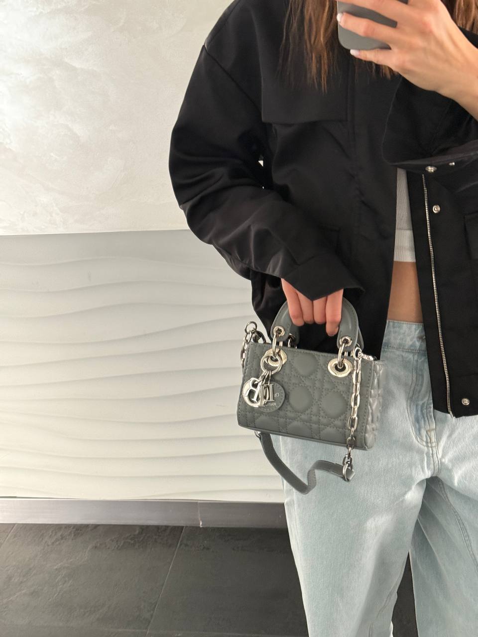 Dior Lady D-Joy Small Bag Grey - 5