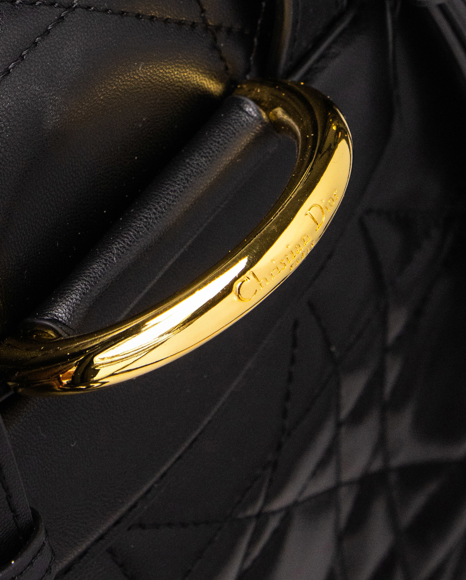 Dior Medium Caro Backpack Black Macrocannage Lambskin - 3