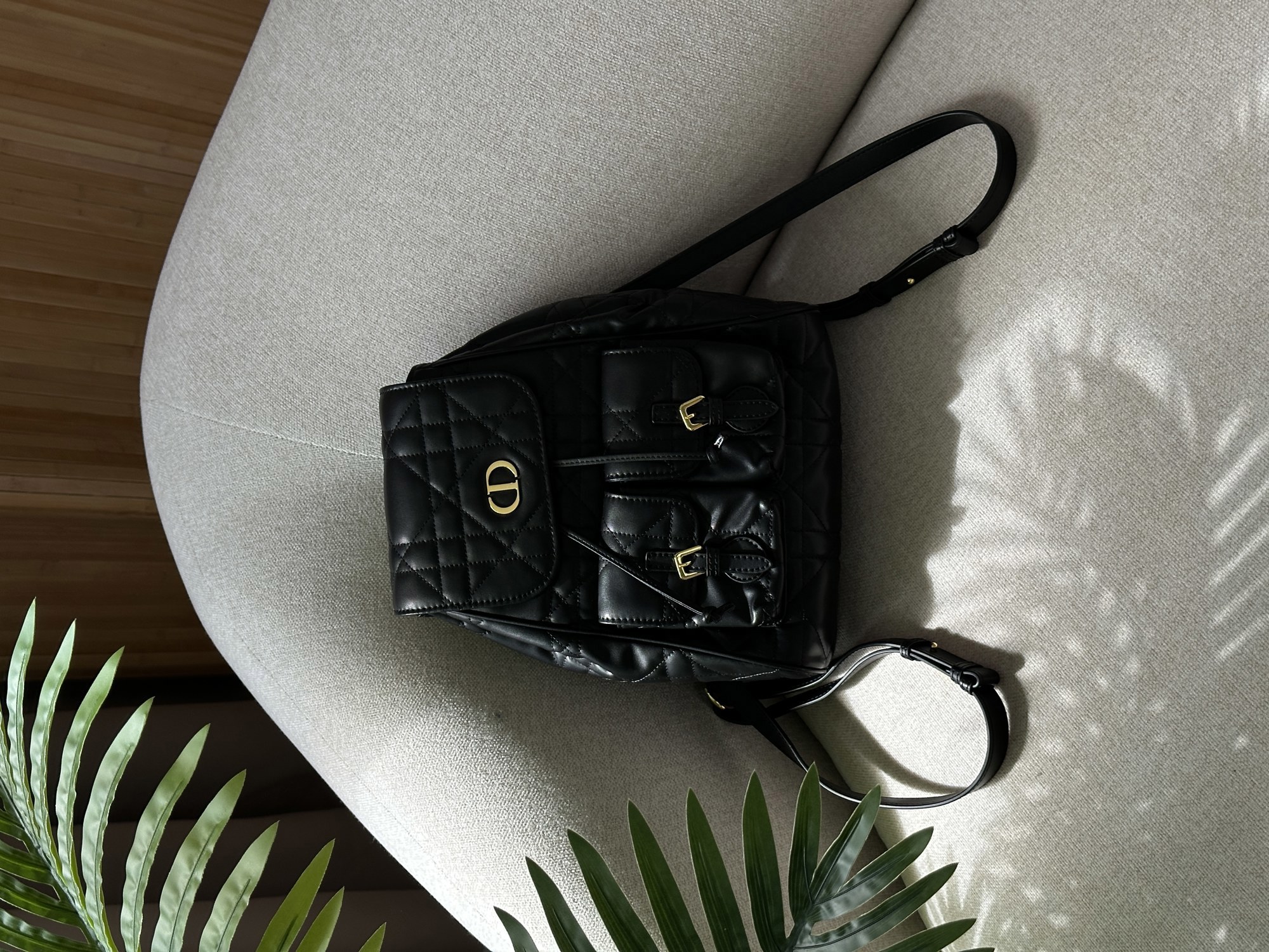 Dior Medium Caro Backpack Black Macrocannage Lambskin - 8