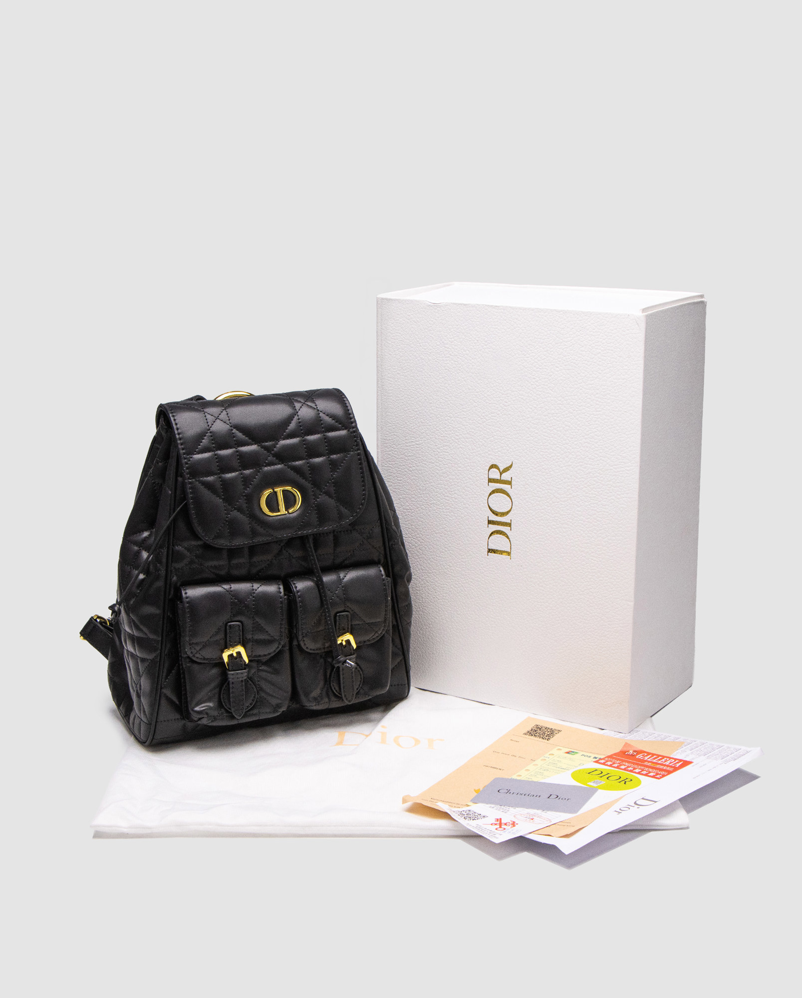 Dior Medium Caro Backpack Black Macrocannage Lambskin - 6