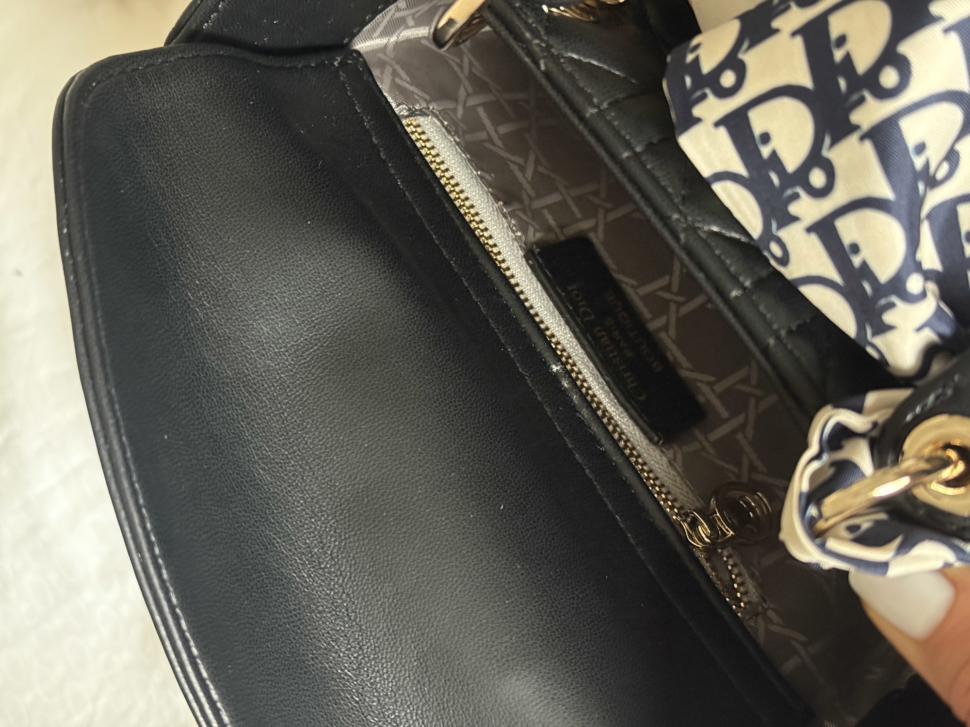 Dior Mini Lady Dior Bag Black/Gold - 10