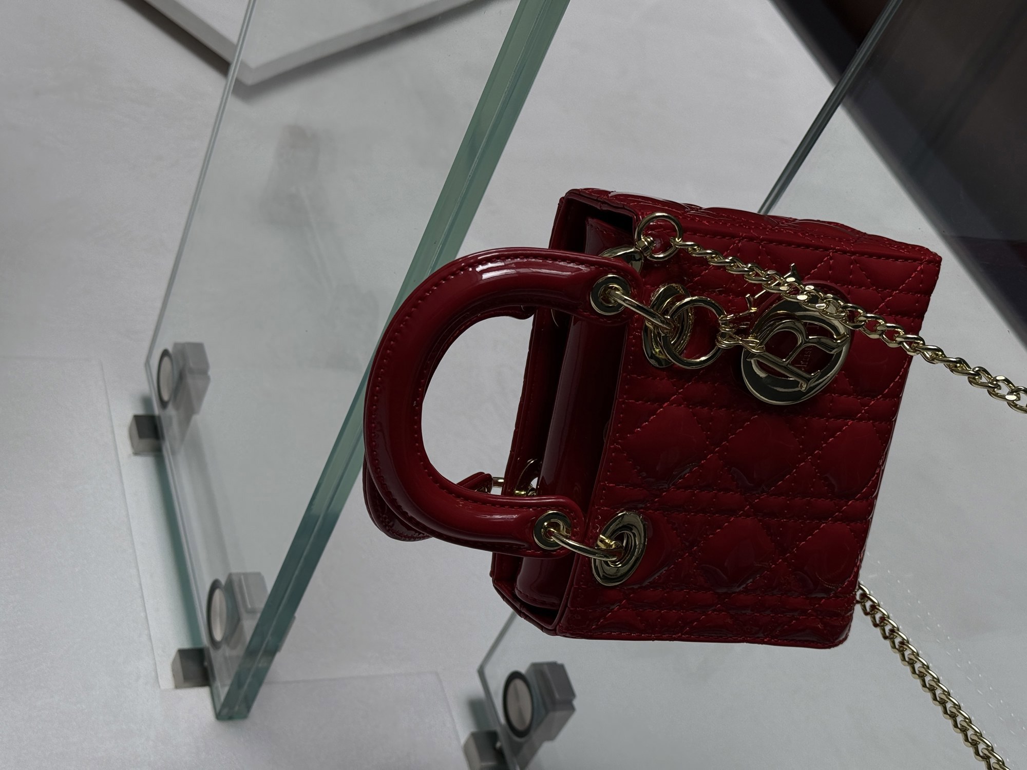 Dior Mini Lady Dior Bag Red [оригінальна бренд коробка] - 4