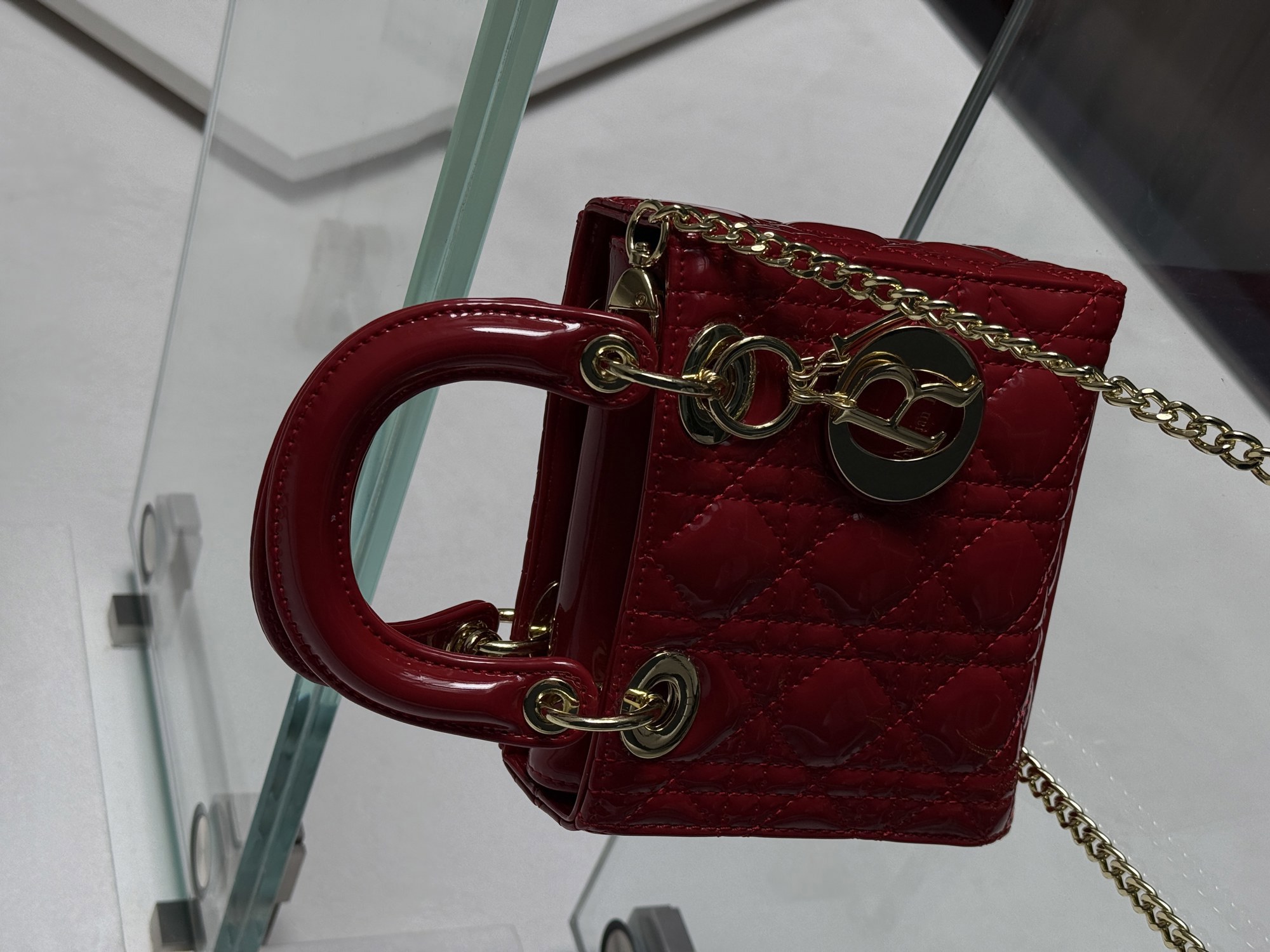 Dior Mini Lady Dior Bag Red [оригінальна бренд коробка] - 10