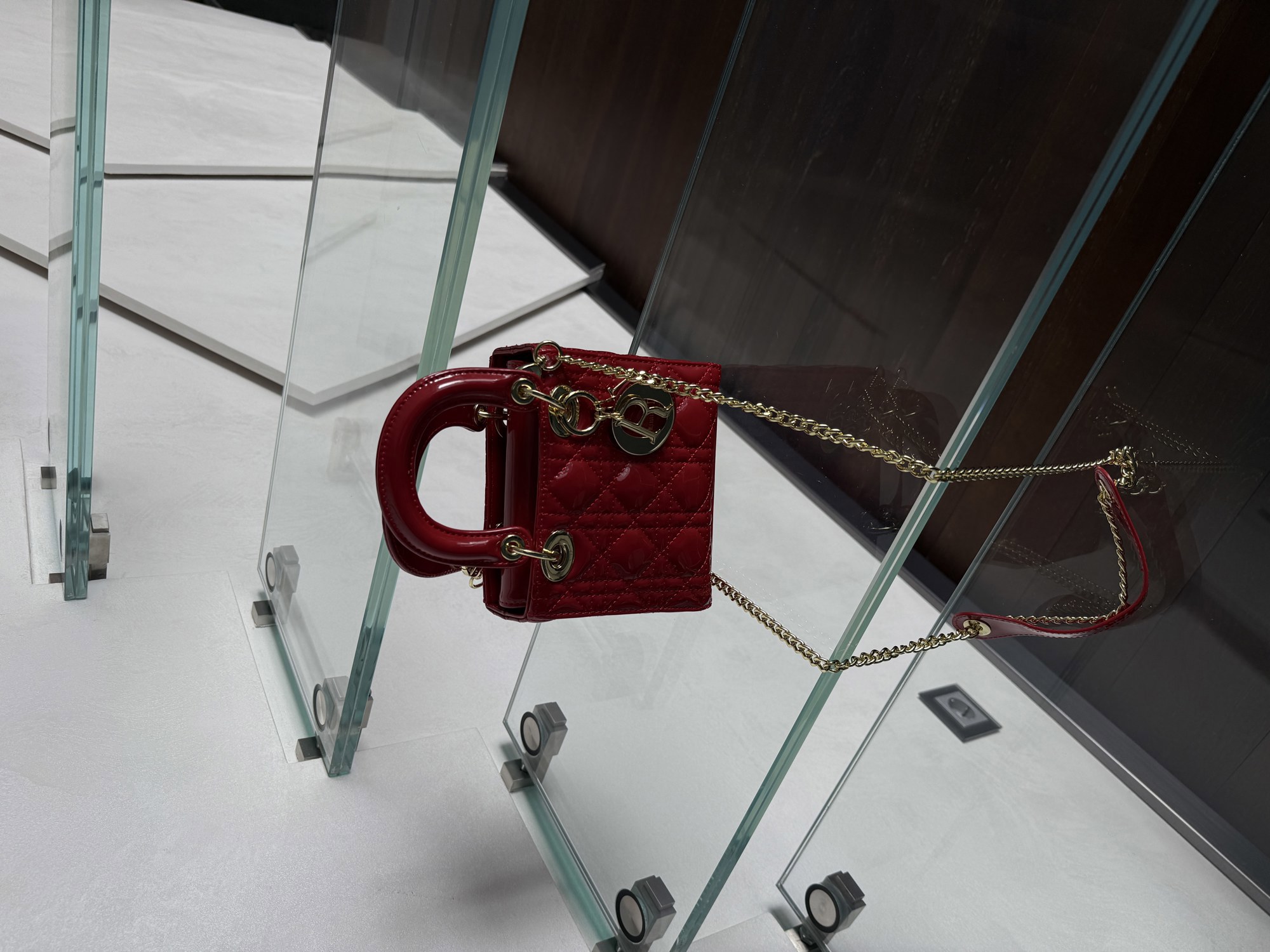 Dior Mini Lady Dior Bag Red [оригінальна бренд коробка] - 12