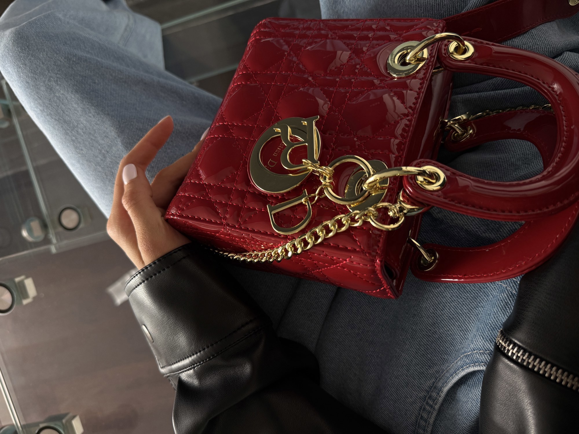 Dior Mini Lady Dior Bag Red [оригінальна бренд коробка] - 7