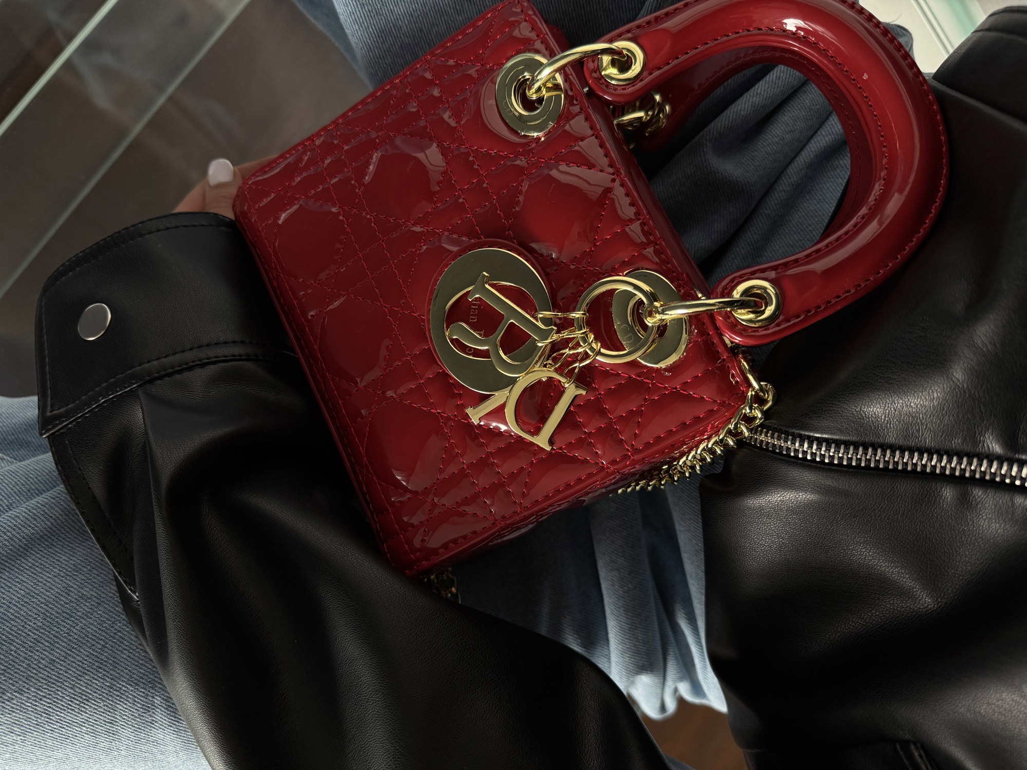 Dior Mini Lady Dior Bag Red [оригінальна бренд коробка] - 9