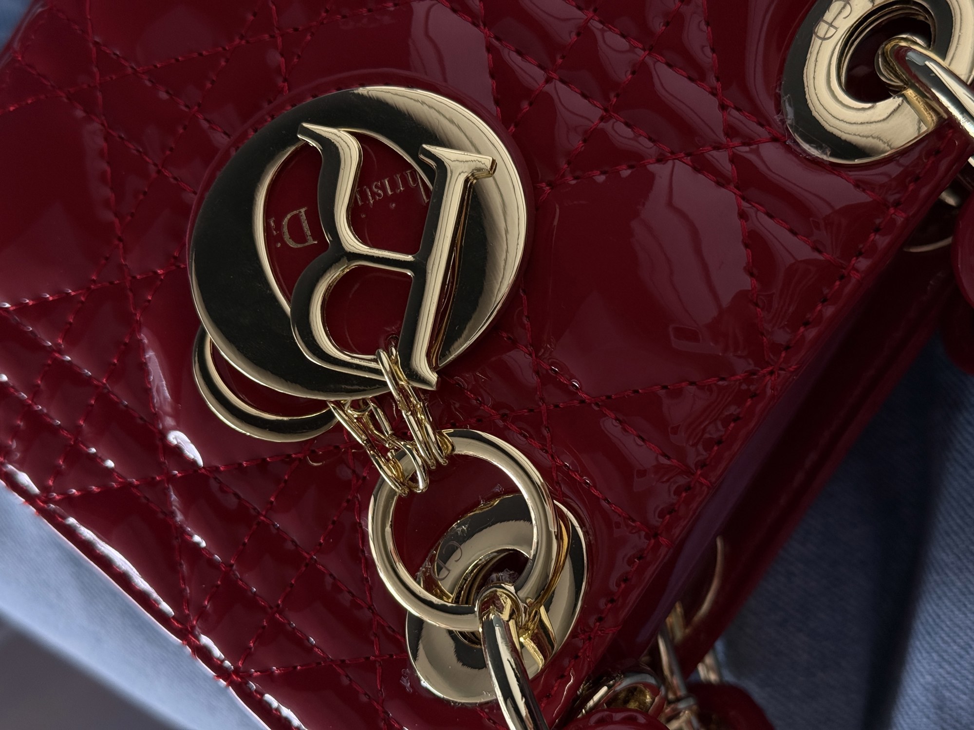 Dior Mini Lady Dior Bag Red [оригінальна бренд коробка] - 3