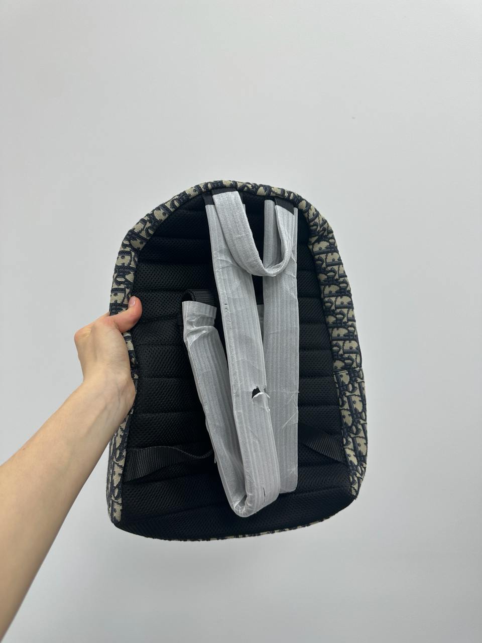 Dior Rider Backpack Beige/Blue Dior Oblique Jacquard - 5