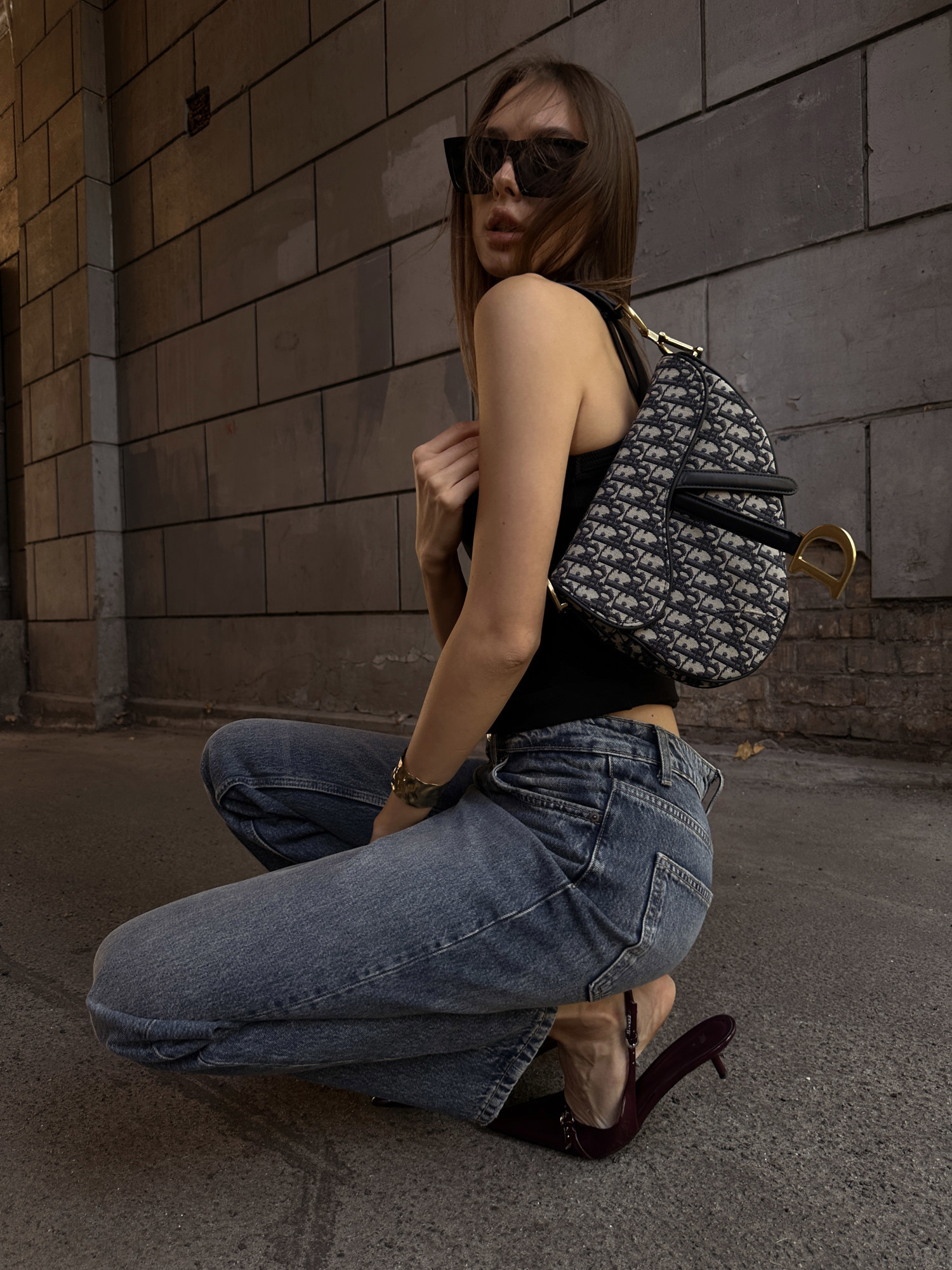 Dior Saddle Bag with Strap Blue Dior Oblique Jacquard [звичайн - 14
