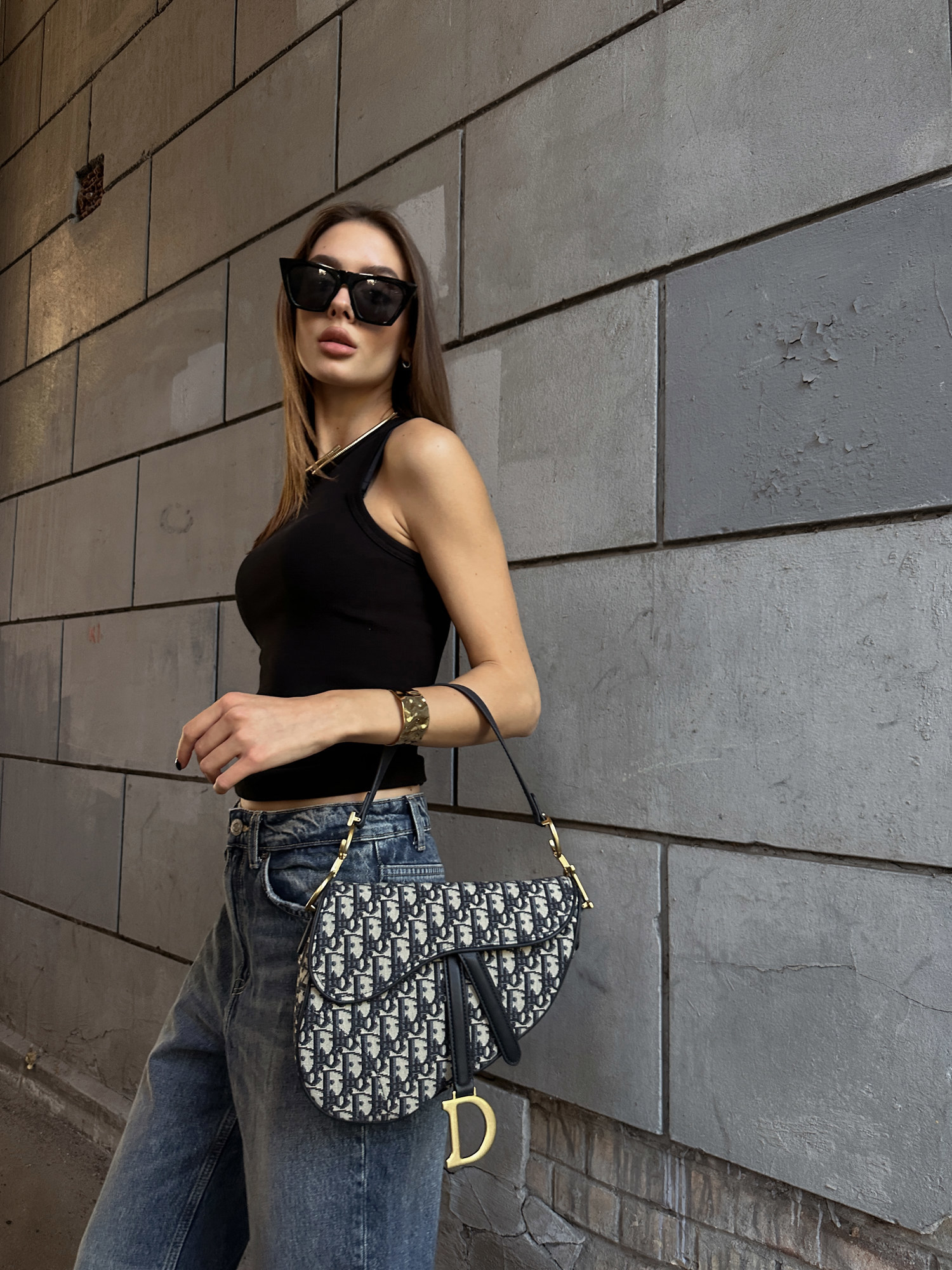 Dior Saddle Bag with Strap Blue Dior Oblique Jacquard [звичайн - 10