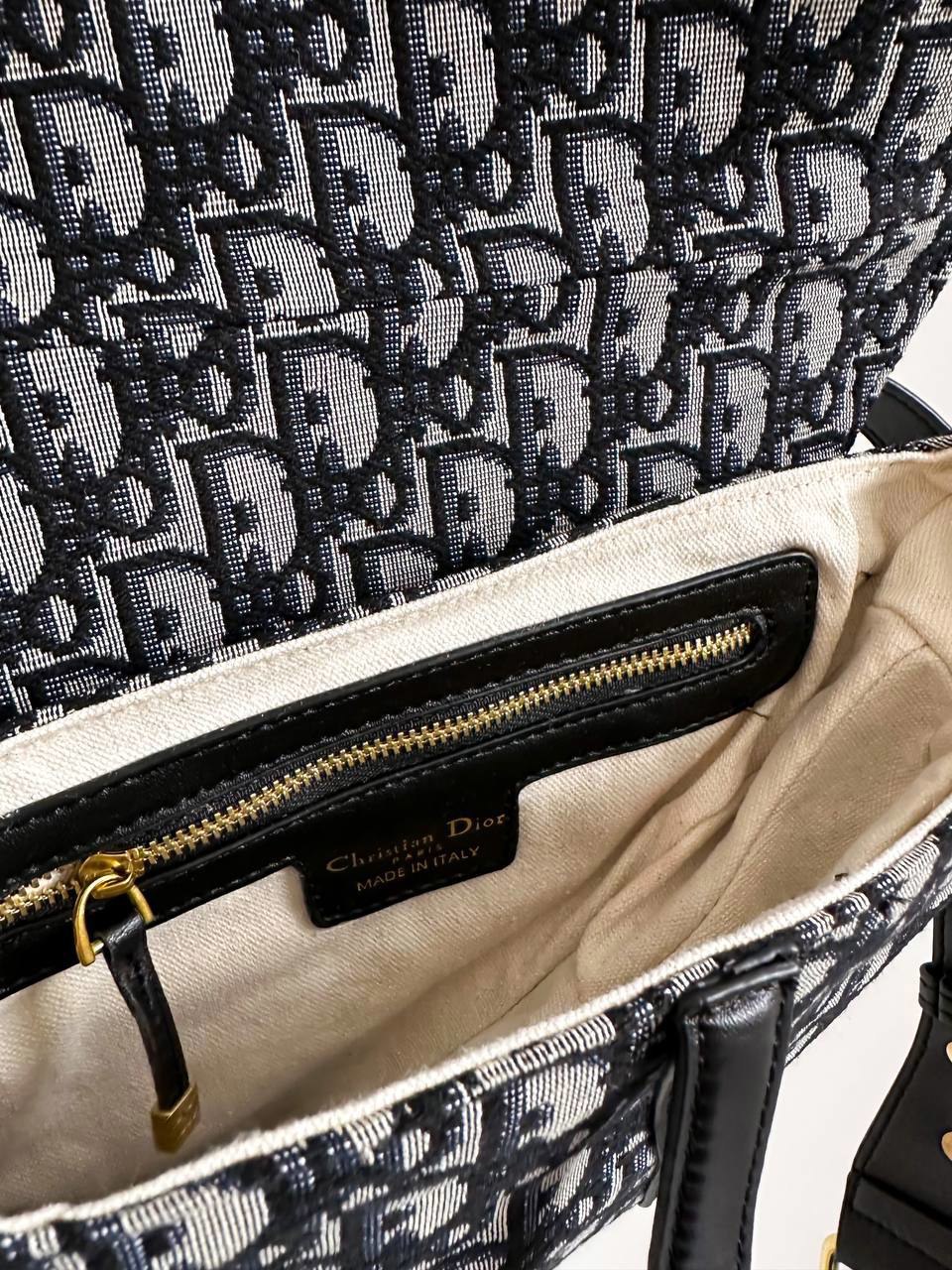 Dior Saddle Bag with Strap Blue Dior Oblique Jacquard [звичайн - 7