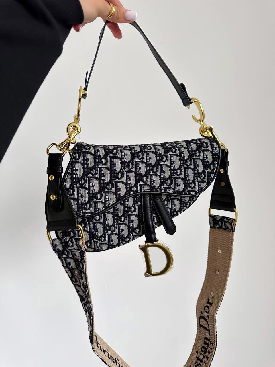 Dior Saddle Bag with Strap Blue Dior Oblique Jacquard [звичайн - 6