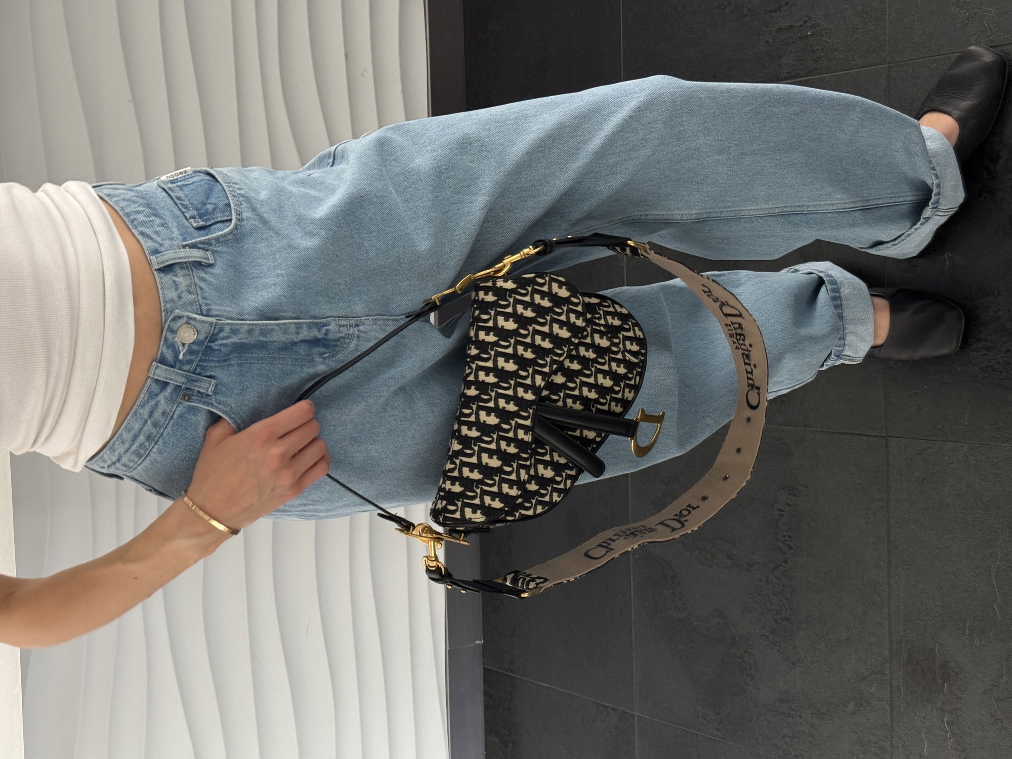 Dior Saddle Bag with Strap Blue Dior Oblique Jacquard [коробка к - 2