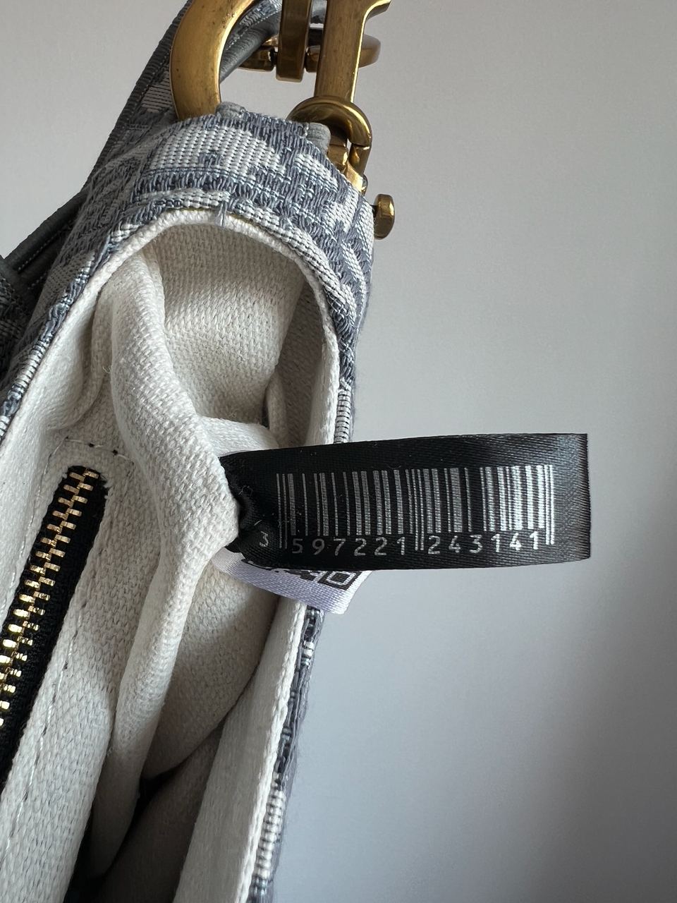 Dior Saddle Bag with Strap Grey Dior Oblique Jacquard - 9