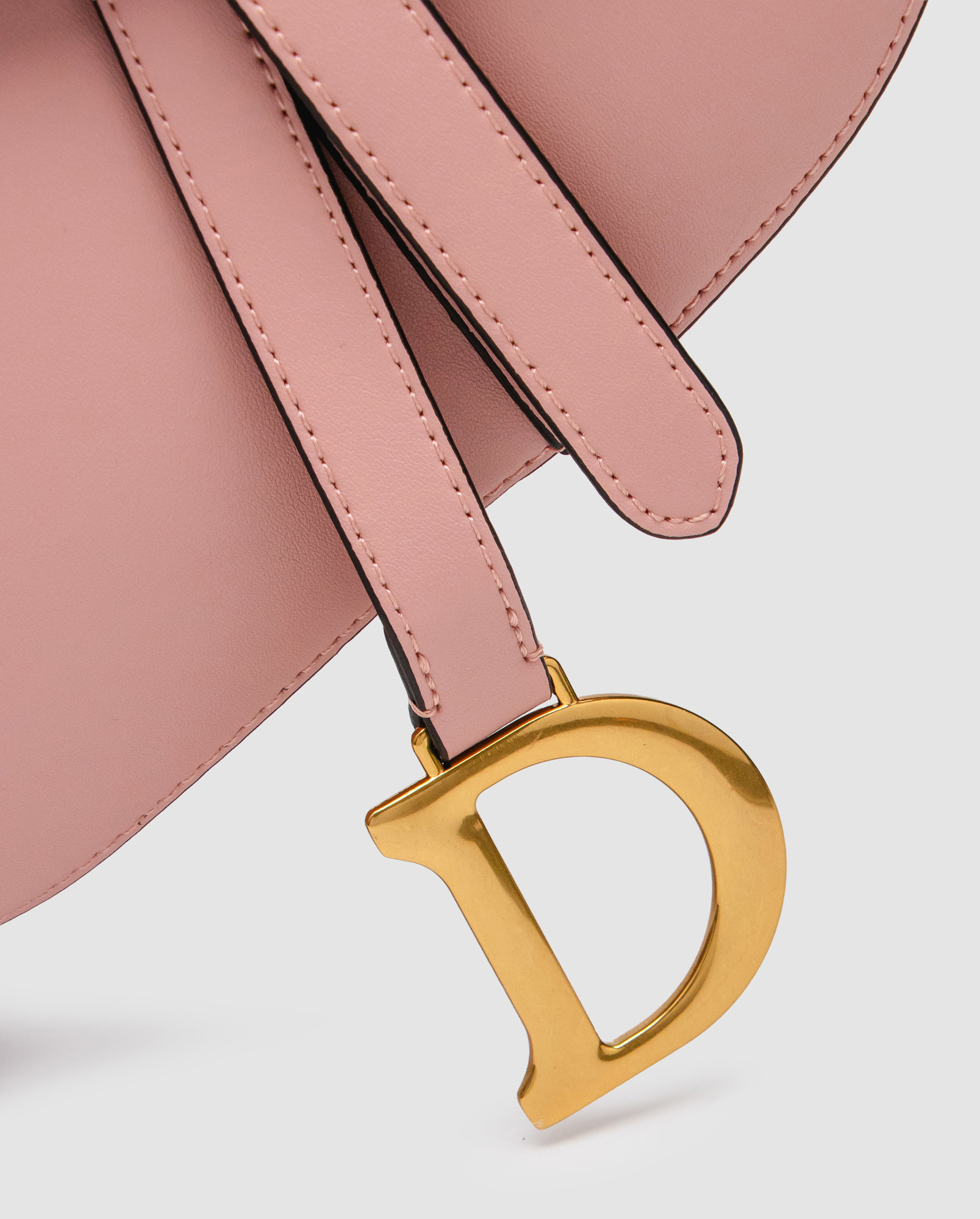 Dior Saddle Bag with Strap Smooth Calfskin Blush - 3