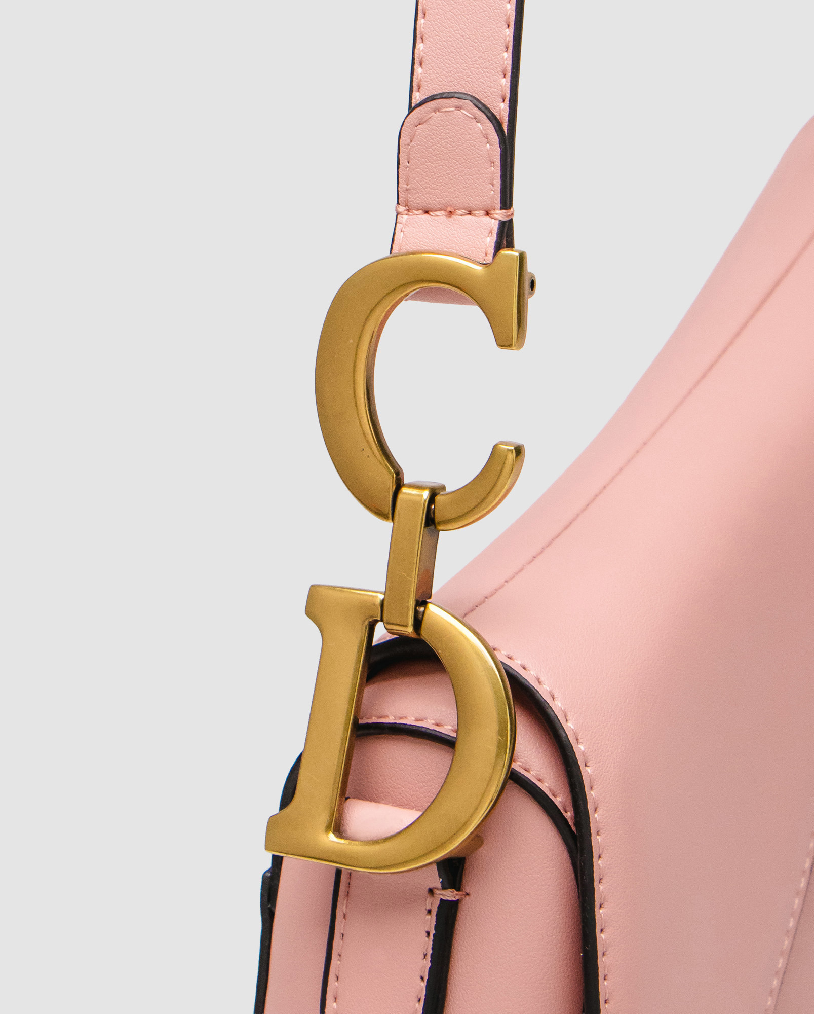Dior Saddle Bag with Strap Smooth Calfskin Blush - 4