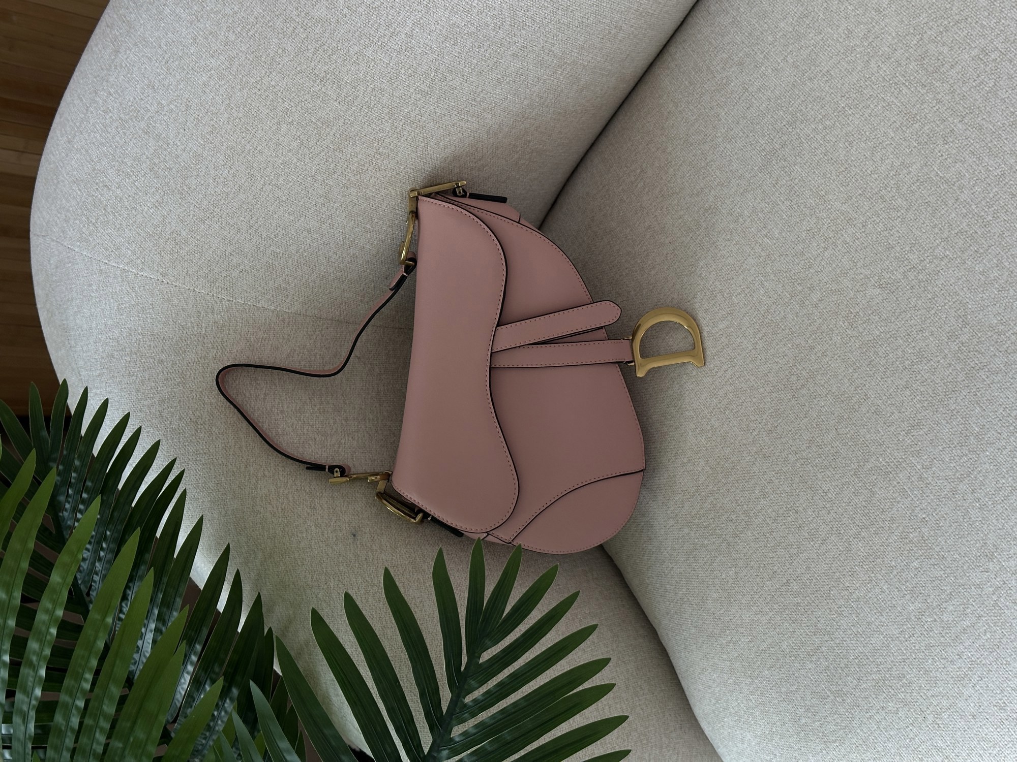 Dior Saddle Bag with Strap Smooth Calfskin Blush - 14