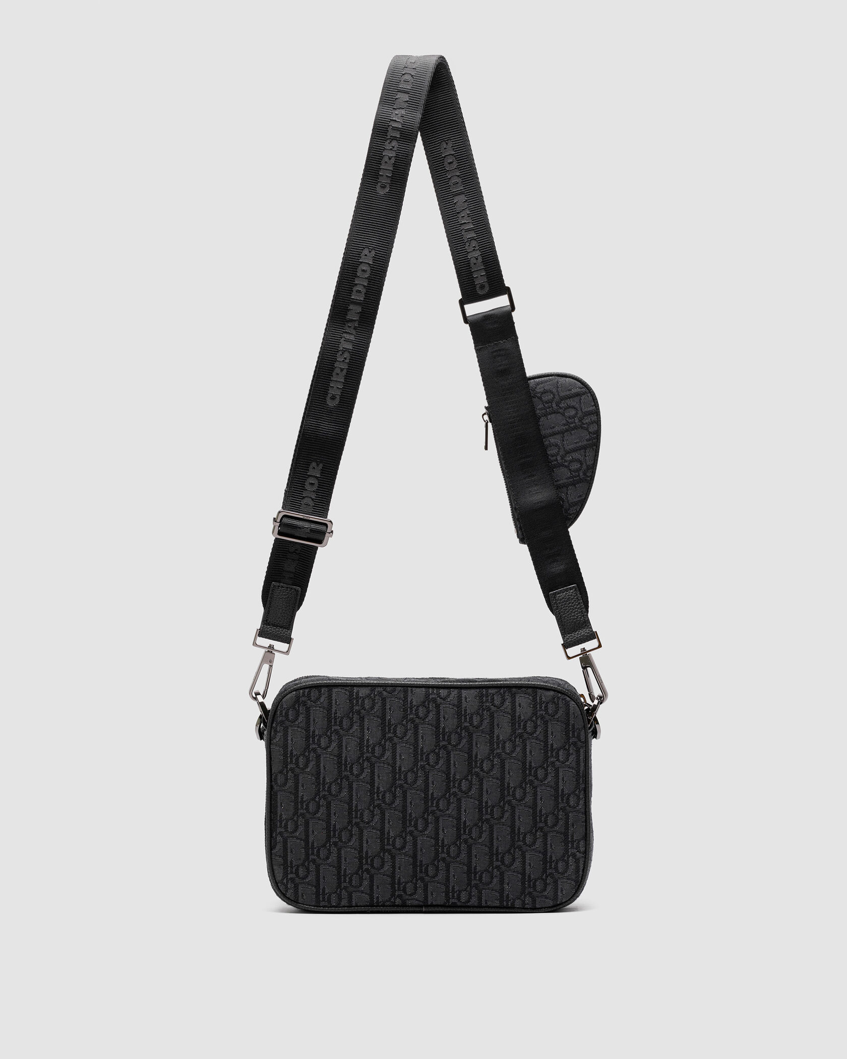 Dior Saddle Triple Pouch Black Oblique Jacquard - 3