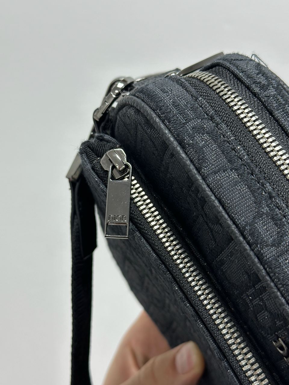 Dior Saddle Triple Pouch Black Oblique Jacquard - 8