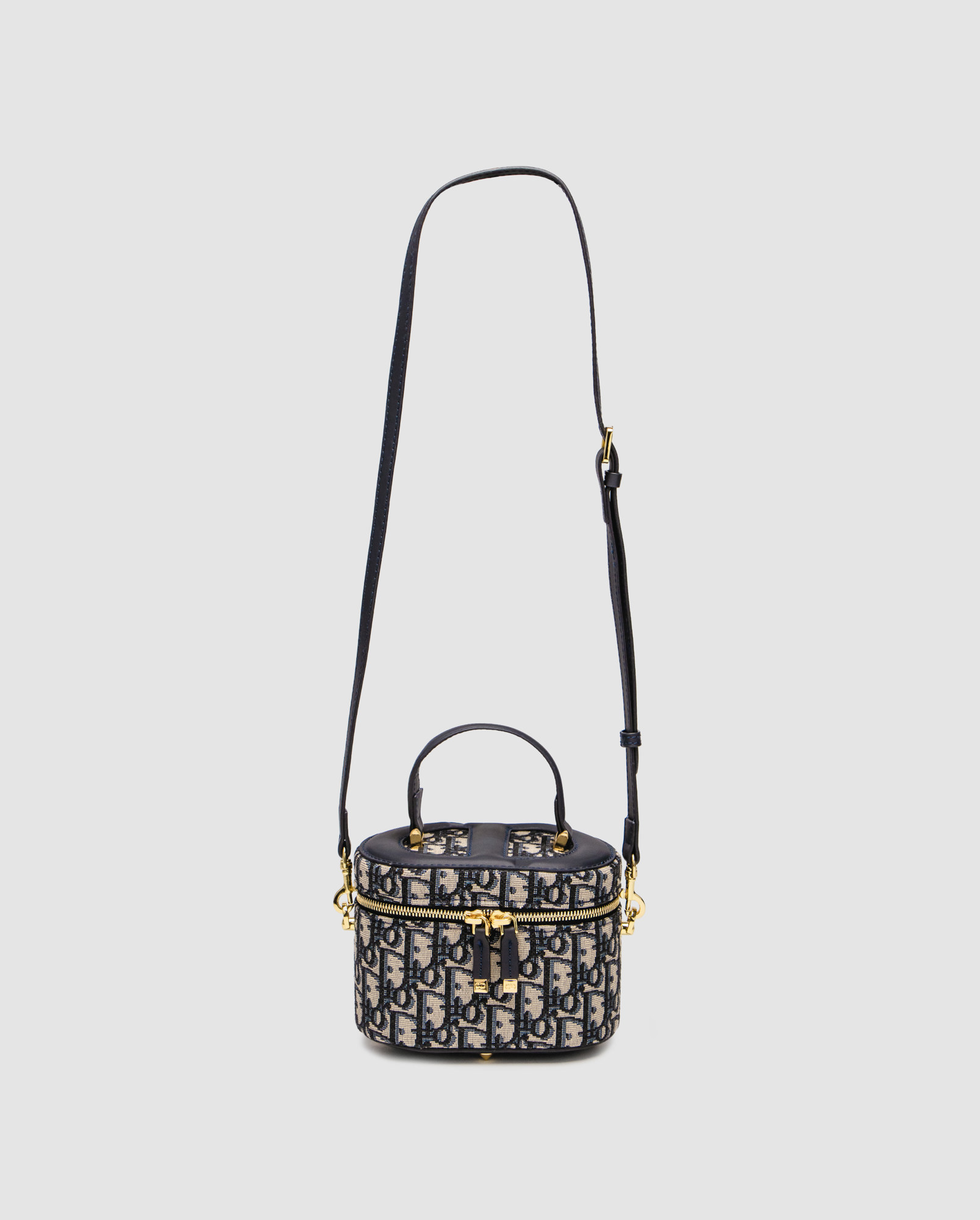 Dior Small CD Signature Vanity Case Blue Dior Oblique Embroider - 3