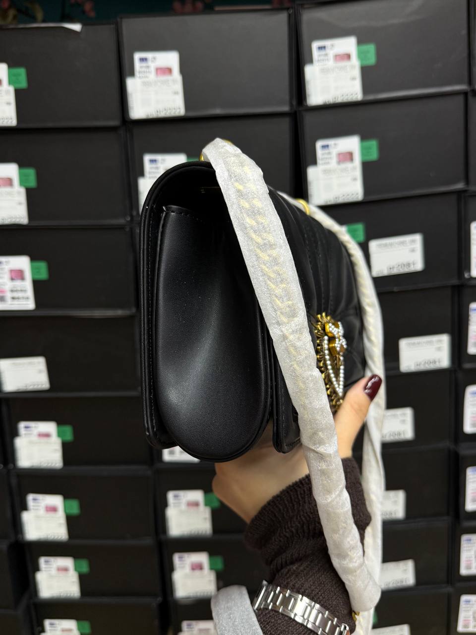 Dolce &amp; Gabbana Devotion Small Quilted Leather Shoulder Bag in Black - 11