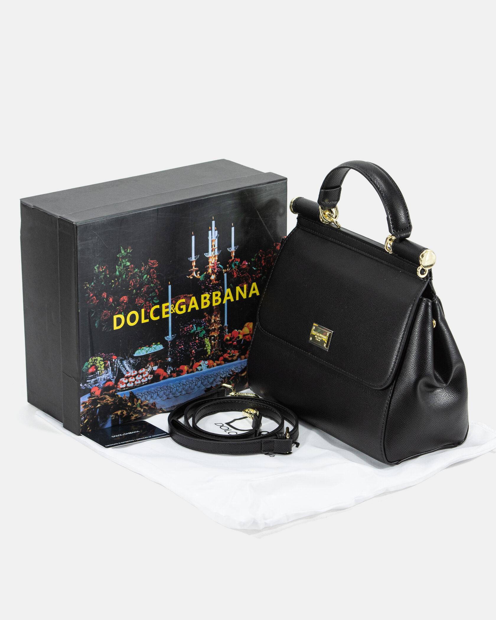 Dolce &amp; Gabbana Medium Sicily Black Bag - 2