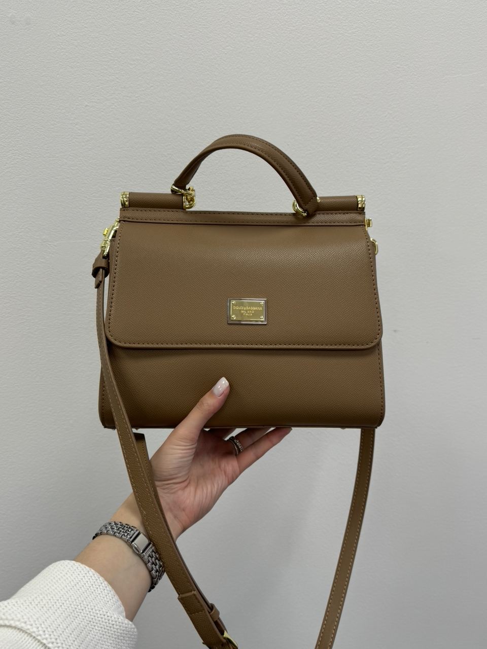 Dolce&amp;Gabbana Sicily Medium Elongated Beige - 9