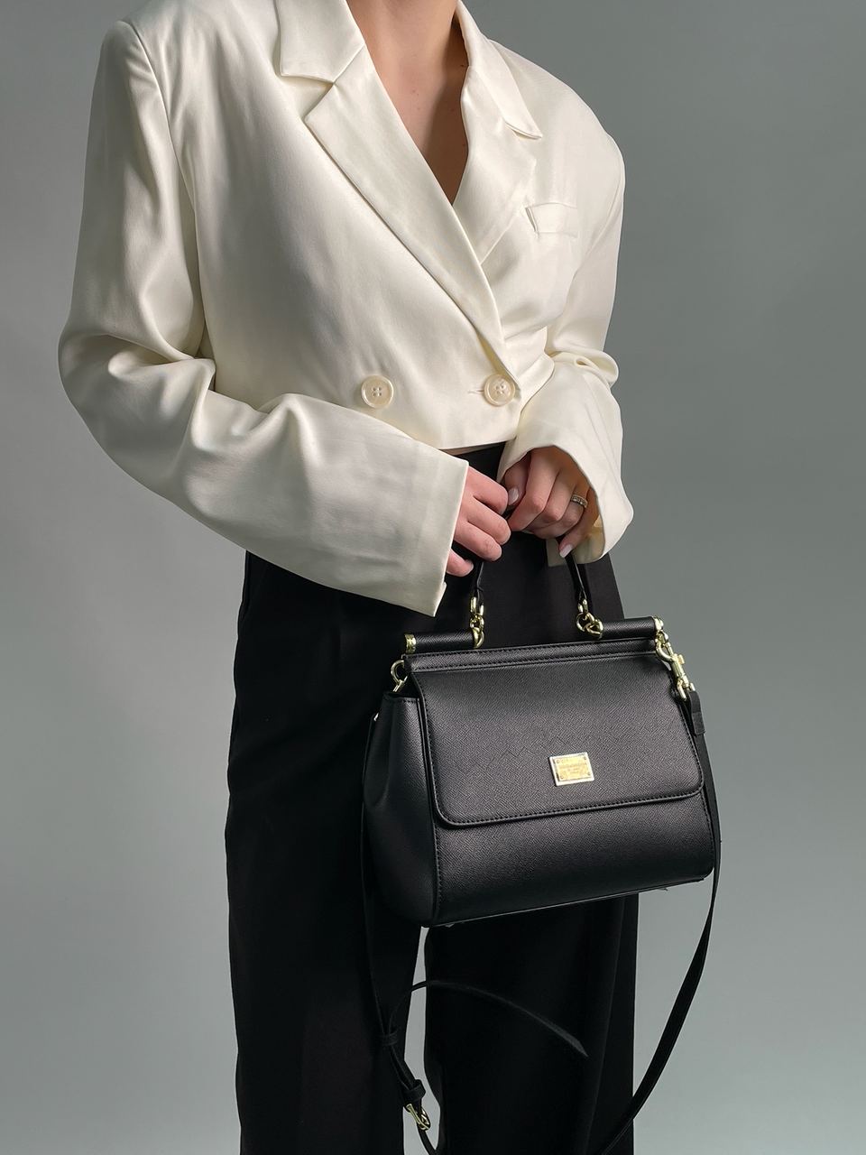 Dolce&amp;Gabbana Sicily Medium Elongated Black - 5