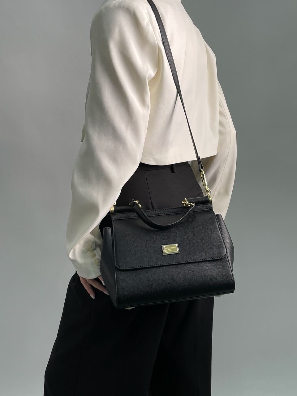 Dolce&amp;Gabbana Sicily Medium Elongated Black - 6